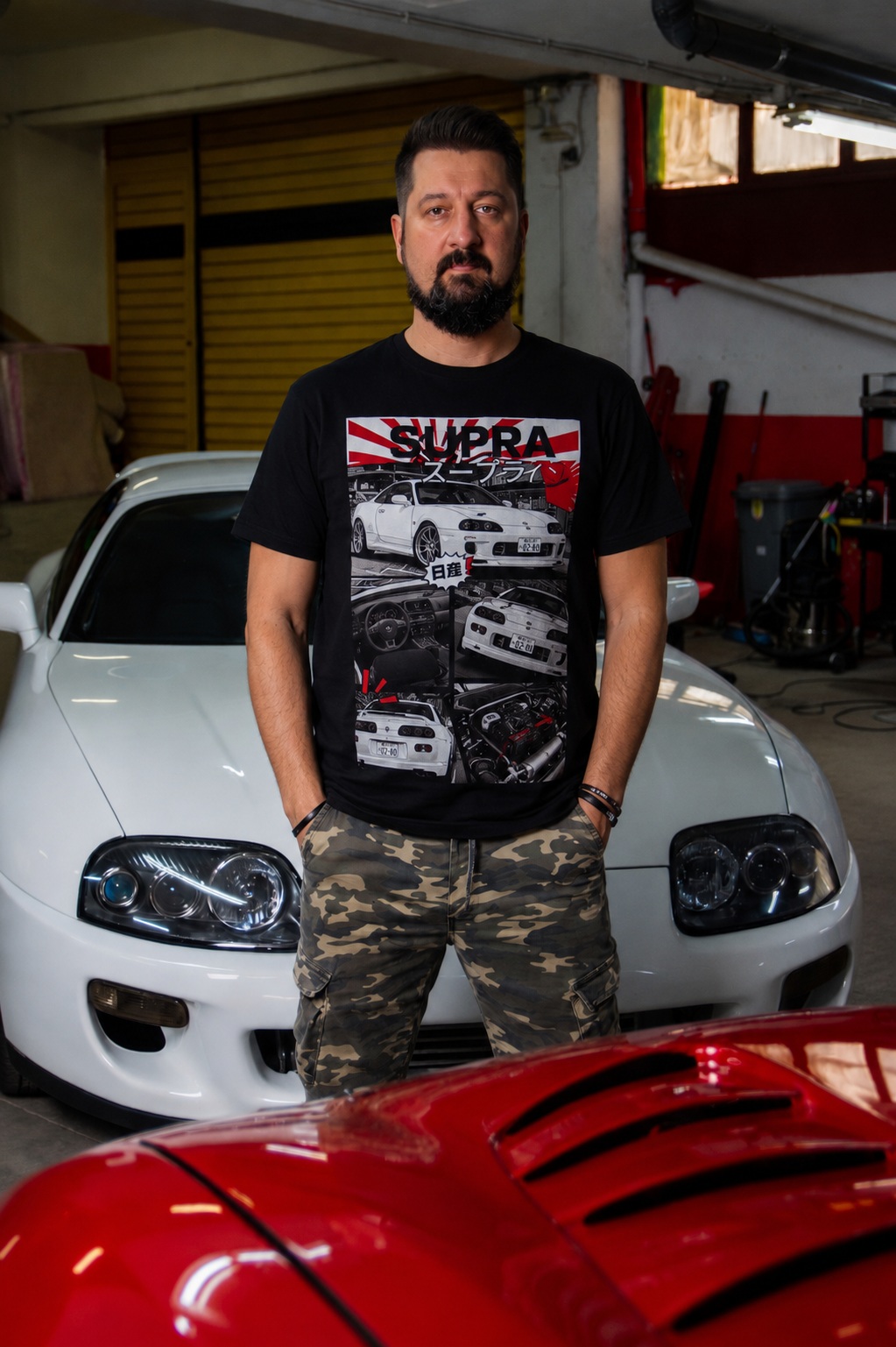 T-Shirt Toyota Supra MK4 Μαύρο 2026 NEW Design - Image 4